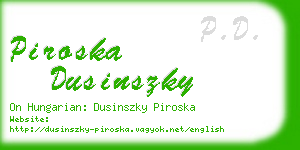 piroska dusinszky business card